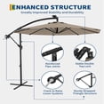 thumbnail image 4 of Danolapsi 10FT Offset Patio Umbrella, Hanging Cantilever Umbrella with 360 Rotating Base Outdoor Sun Shade with Easy Tilt Adjustment, 8 Ribs, UV Protection for Backyard, Lawn, Garden and Pool, 4 of 7