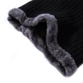 thumbnail image 4 of HESHENG Men´s Knitted Hat Collar Two-piece Outfit Men Winter Warm Hat Knit Visor Beanie Fleece Lined Beanie Cap, Black, 4 of 7