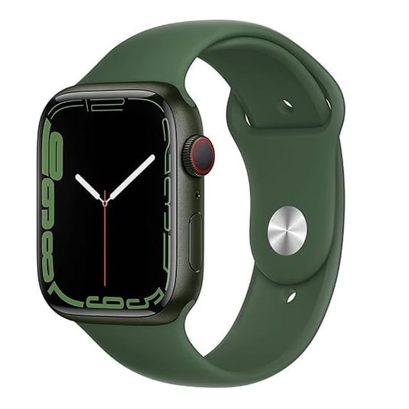 Restored Apple Watch Series 7 (GPS + Cellular, 41mm) Green Aluminum Case with Clover Sport Band