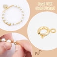 thumbnail image 5 of 40pcs Real 18K Gold Plated Spring Ring Clasps 6mm Necklace Bracelet Connector Clasps Mini Brass Spring Ring Clasps Metal Jewelry Clasps for DIY Jewelry Making for DIY, 5 of 6