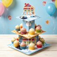 thumbnail image 4 of Cupcake Display Stand 3 Tier Themed 6 Piece Pack Dog Birthday Party Supplies, 4 of 9