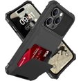 thumbnail image 6 of Wallet Case for iPhone 15 Pro Max Case with 4-Card Credit Card Holder Slot Shockproof Cover Hybrid Heavy Duty Protection Armor Phone Case Compatible with 15 Pro Max 6.7inch 2023-Grey, 6 of 12