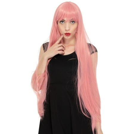 Women S 40 100cm Long Straight Full Hair Anime Costume Cosplay Wigs