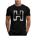 thumbnail image 2 of Vetsdori Mens Big and tall Shirts Wrinkle-resistant Short Sleeve Pullover Black Casual Pattern Stylish T-Shirts for Men, 2 of 5