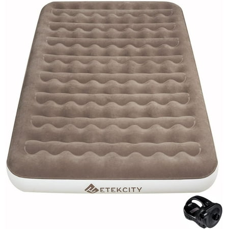 Etekcity Camping Air Mattress Inflatable Single High Airbed Blow Up Bed Tent Mattress With Air Pump Height 9 Carry Bag From Walmart Accuweather Shop Blow Up Air Mattress With Pump