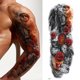 thumbnail image 4 of Kit de pegatinas de arte del tatuaje calavera flor cuerpo brazo temporal para hombres mujeres 170x480mm, 4 of 9