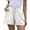 White, variant on AOOCHASLIY Womens Shorts Summer Women Solid High Waist Cotton And Linen Shorts Pants Casual Beach Shorts