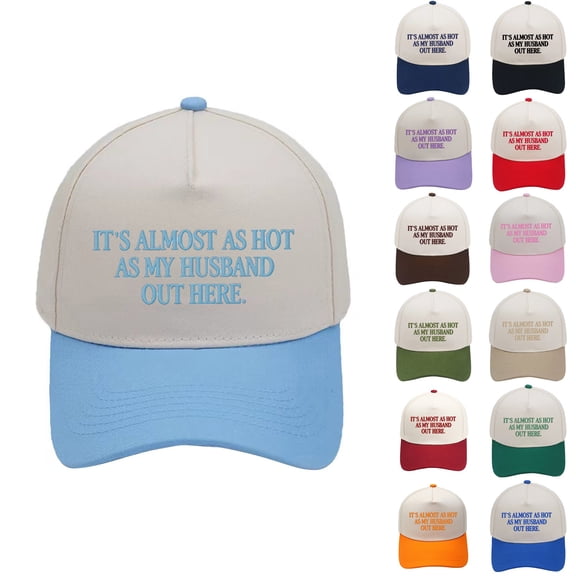 FKMJH Women Funny Embroidered Trucker Hat Color Block Adjustable Mesh Back Baseball Cap Two Tone Snapback Hat for Bachelorette Party Gift Black,One Size