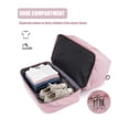 thumbnail image 4 of Gustave Quilted Travel Duffle Bag for Women Large Capacity Overnight Weekender Gym Hospital Bag Water Resistant Carry On Totes with Shoe Compartment & Wet Pocket, Pink, 4 of 9