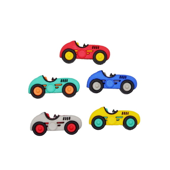 Dress It Up Buttons, Speed Racers, Sewing Fasteners, 5 Pieces