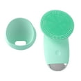 thumbnail image 1 of Cepillo limpiador facial eléctrico recargable, herramientas de limpieza facial para el hogar, interior y exterior. verde, 1 of 9