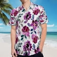 thumbnail image 5 of High Quality Hawaiian Shirts for Men Short Sleeve Aloha Beach Shirt Floral Summer Casual Button Down Shirts Blouses RIG3XT, 5 of 7