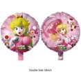 thumbnail image 1 of Suministros de fiesta de princesa Peach para niños y niñas, vasos, platos, mantel, servilletas, adorno de pastel, globo, decoraciones de cumpleaños, Baby Shower, 1 of 4