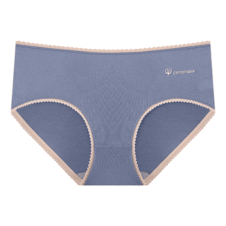 Fulorrnie Seamless Women s Underwear Lace Trim No Show Panties for Everyday Comfort Mid Rise Lace Edge Brief Panty  Dark Gray  XL