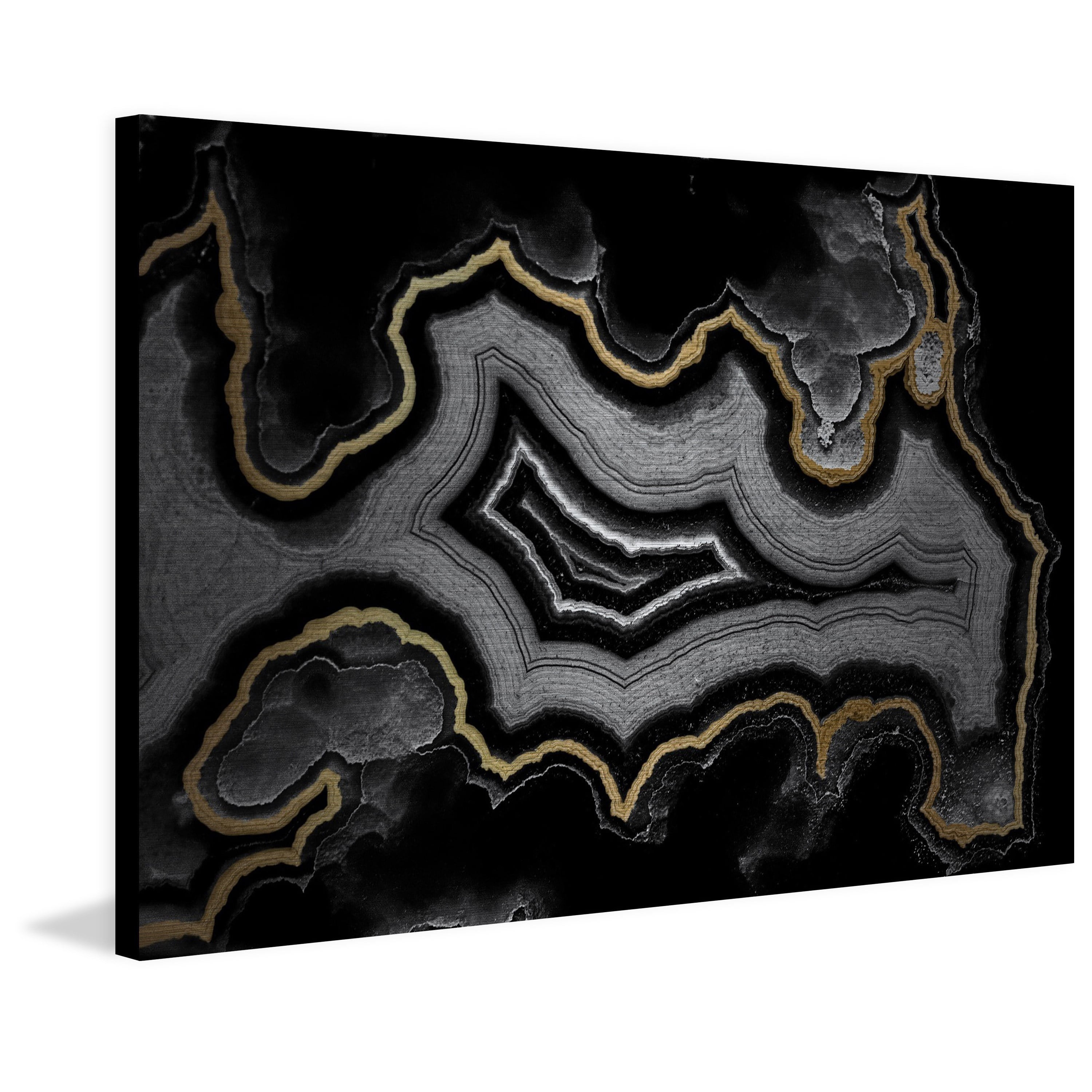 Marmont Hill - "Pooled Layers" Painting Print on Brushed Aluminum