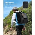 thumbnail image 5 of Cat Backpack Carrier with Bubble Window, Breathable Fabric, Ergonomic 3D Design, 12.6"L x 10.2"W x 16.5"H, Black, 5 of 14