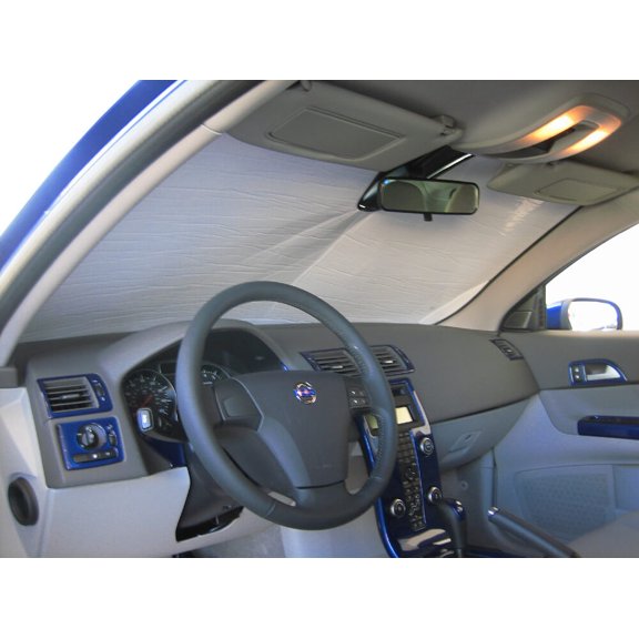 HeatShield, The Original Windshield Sun Shade, Custom-Fit for Volvo C30 Hatchback (3D) w/o Sensor 2008, 2009, 2010, 2011, 2012, 2013, Silver Series