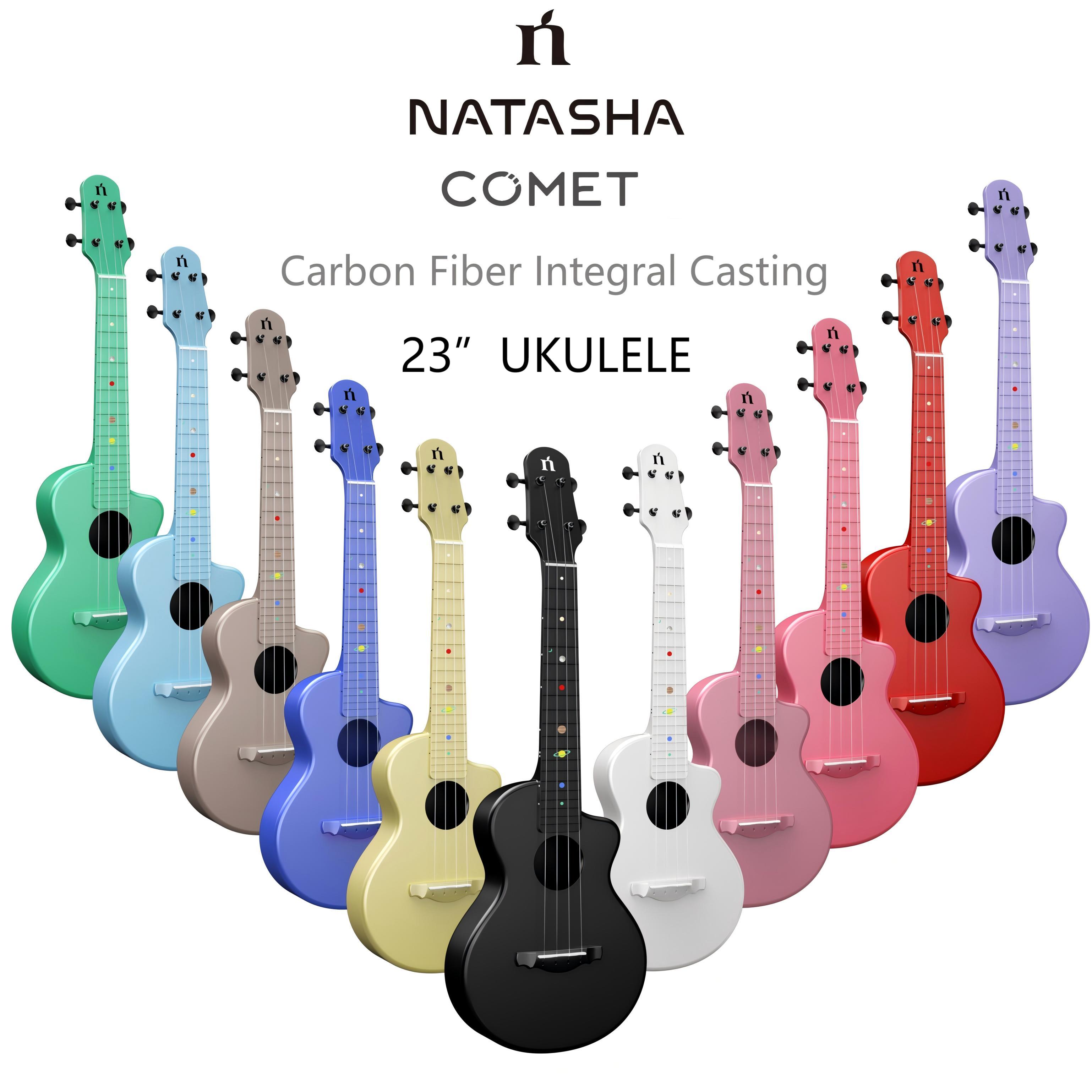 Natasha Asteroid Carbon Fiber 23-inch Ukulele , Travel Ukuleles,Integrated Casting With Carbon Fiber Composite Material, light and portable.