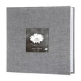 thumbnail image 2 of Eespoir 8.7"×8.7" Photo Album, 200 Photos with Writing Space, Leather Cover Album with Display Picture Window, for Wedding Family Baby Memories Gift, Gray, 2 of 5