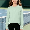 thumbnail image 7 of JOANKDMI Long Sleeve T-Shirts for Girl 9-10 Basic Solid Crewneck Pullover Tops Casual Activewear Athletic Shirts for School Running Sports Gym Outdoor Activities Spring Fall Wear, 7 of 7