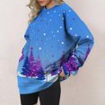 thumbnail image 2 of Aoiroe Fashion Clothing,Scoop Neck Long Sleeve Tops For Women,Fall Basic Clothes 2025,Sweatshirt For Women,Basic Sweaters For Women,Winter Clothing For Women,Oversized Sweater,Blue,L, 2 of 4