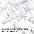 thumbnail image 5 of Worgeous T Shape Drafting Ruler Double Side Scale Ruler Transparent Plastic T Shape Ruler, 5 of 8
