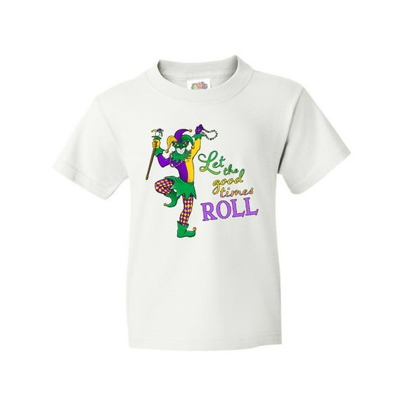 Inktastic Let the Good Times Roll Mardi Gras Jester Youth T-Shirt