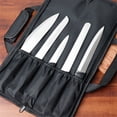 thumbnail image 3 of 5 Pocket Chef Knife Case Roll Bag Bi-Fold (Black) Lightweight - Durable double-layer Oxford fabric – Perfect for the Busy Traveling Chef, 3 of 5