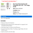 thumbnail image 2 of Rear Drum Brake Hardware Kit - Compatible with 1995 - 1997 Dodge B1500 - Dynamic Friction, 2 of 2