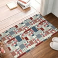 thumbnail image 4 of Fuzoiu Patchwork In Country Style Print Door Mat Outdoor Indoor Welcome Mats, Front Doormat,Flannel Non Slip Durable Entrance Rugs for Front Door, Inside Outside Entry, Porch, Resist Dirt,16x24in, 4 of 7