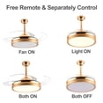 thumbnail image 6 of 36'' LED Retractable Blades Ceiling Fan with Remote Control and Light Kit Included, 6 of 8