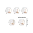 thumbnail image 3 of Adhesive Hooks for Walls | No Drill No Damage Hexagonal Hooks with Glacier Texture | Heavy Duty L-Shape Hooks for Towels, Robes & Utensils | Waterproof Bathroom & Kitchen Hooks, 3 of 6