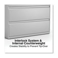 thumbnail image 6 of Alera Lateral File, 5 Legal/Letter/A4/A5-Size File Drawers, 1 Roll-Out Posting Shelf, Light Gray, 42" x 18.63" x 67.63", 6 of 9