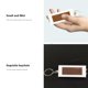 thumbnail image 5 of Linterna LED recargable con energía solar, pequeña lámpara de emergencia, linterna portátil para llaves, batería de litio, resistente al agua, ideal para acampar y emergencias, con, 5 of 6