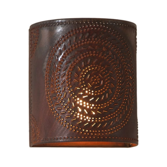 Irvins Country Tinware Chisel Sconce Light in Rustic Tin
