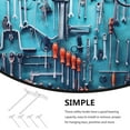 thumbnail image 6 of MLINS  6 Pcs Peg Board Hooks for Walls Pegboard Tool Holder Silver, 6 of 8