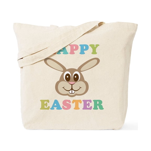 CafePress - Happy Easter Bunny Tote Bag - Unisex Canvas Tote Bag, Beige, 1-Piece