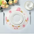 thumbnail image 5 of SKYSONIC Easter Bunny Eggs Round Placemats for Dining Table Non-Slip Heat-Resistant Polyester Table Mats Set of 1 Washable Table Mats for Kitchen Dining Table Decoration, 5 of 7