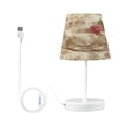 thumbnail image 2 of BZSMCE Table Lamp Creative Kittens Tea Set Roses Simple Pattern Night Light, 2 of 8