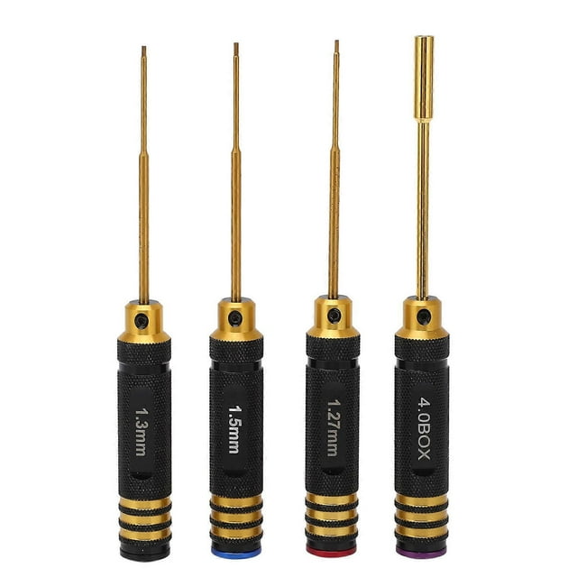 4Pcs RC Screwdriver Socket Hex Aluminium Alloy Repair Maintenance Tool Set Kit for Toy Model