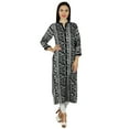 thumbnail image 7 of Bimba Women Kurta Designer Long Kurti 3/4 Sleeve Formal Casual Tunic Blouse, 7 of 7