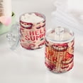 thumbnail image 5 of 2 Pack Qtip Holder Dispenser Cute Dwarf with Sunglasses Clear Plastic Storage Apothecary Jars for Cotton Swabs Balls Pads Floss, 5 of 7