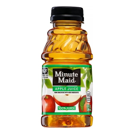 (2 Pack) Minute Maid 100% Juice, Apple, 10 Fl Oz, 6