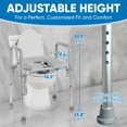 thumbnail image 3 of Asiento elevado para inodoro Platinum Health Ultimate con asas, color gris, 3 of 6