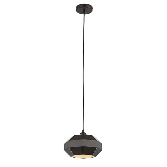 RADIANCE Goods Contemporary-Style 1 Light Brown and White Ceiling Mini Pendant 10" Wide