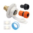 thumbnail image 4 of LOVIVER RV City Water Inlet with Check Valve Accessories RV Water Fill Inlet Flange White, 4 of 8