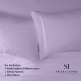 thumbnail image 4 of Sweet Home Collection Twin Sheet Sets, Classic 1800 Series Deep Pocket 3 Piece, Luxury Soft Microfiber Bed Sheet Sets, Lavender, 4 of 5