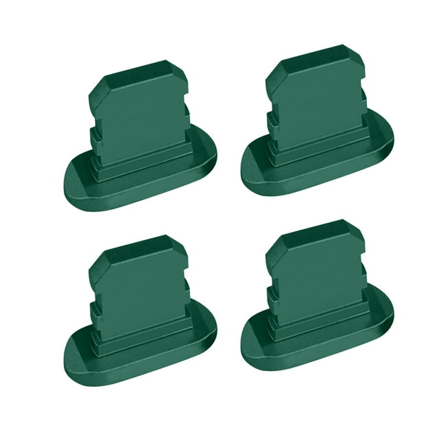 Methold 4Pcs Mobile Phone Stopper Dust Proof USB Protection Anti-dust Cap Micro Charging Port Replacement for 13/Mini/Pro/Pro Max Cables de audio/vídeo Verde oscuro