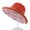 Orange, variant on Cheers.US Women Girls Lady Floral Interior Button Decor Large Wide Brim Sun Hat Outdoor Bucket Beach Sun Cap with Chin Strap