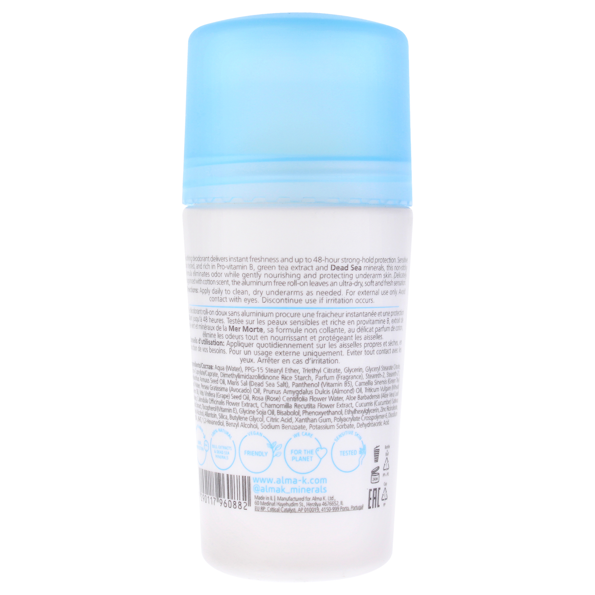 Alma K Active Protection Roll On Deodorant, Deodorant for Women, 2.6 oz